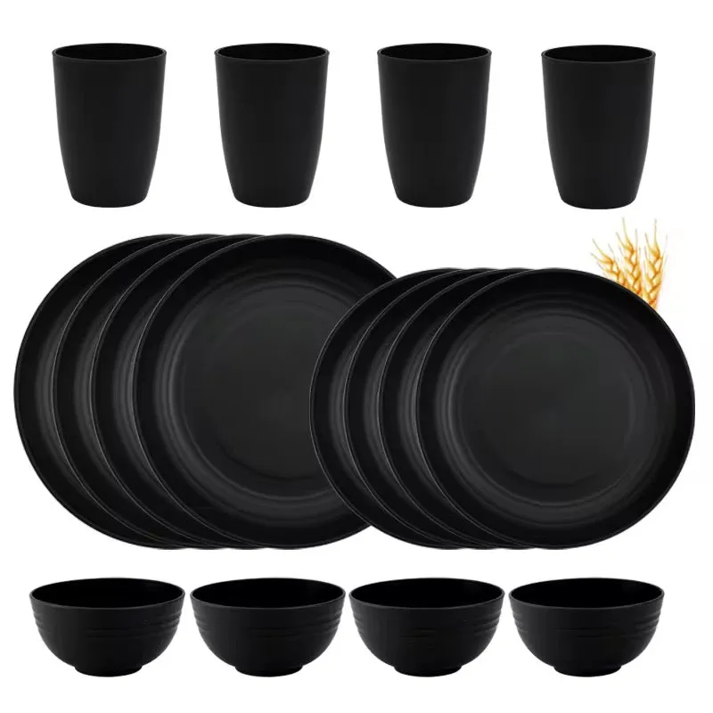أطباق عشاء منزلية قابلة للتحلل  - Household Disposable Round Wheat