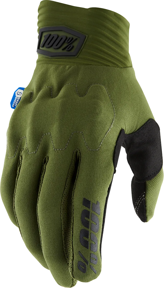100% Cognito Smart Shock Gloves - Army Green/Black - 2XL 10014-00029