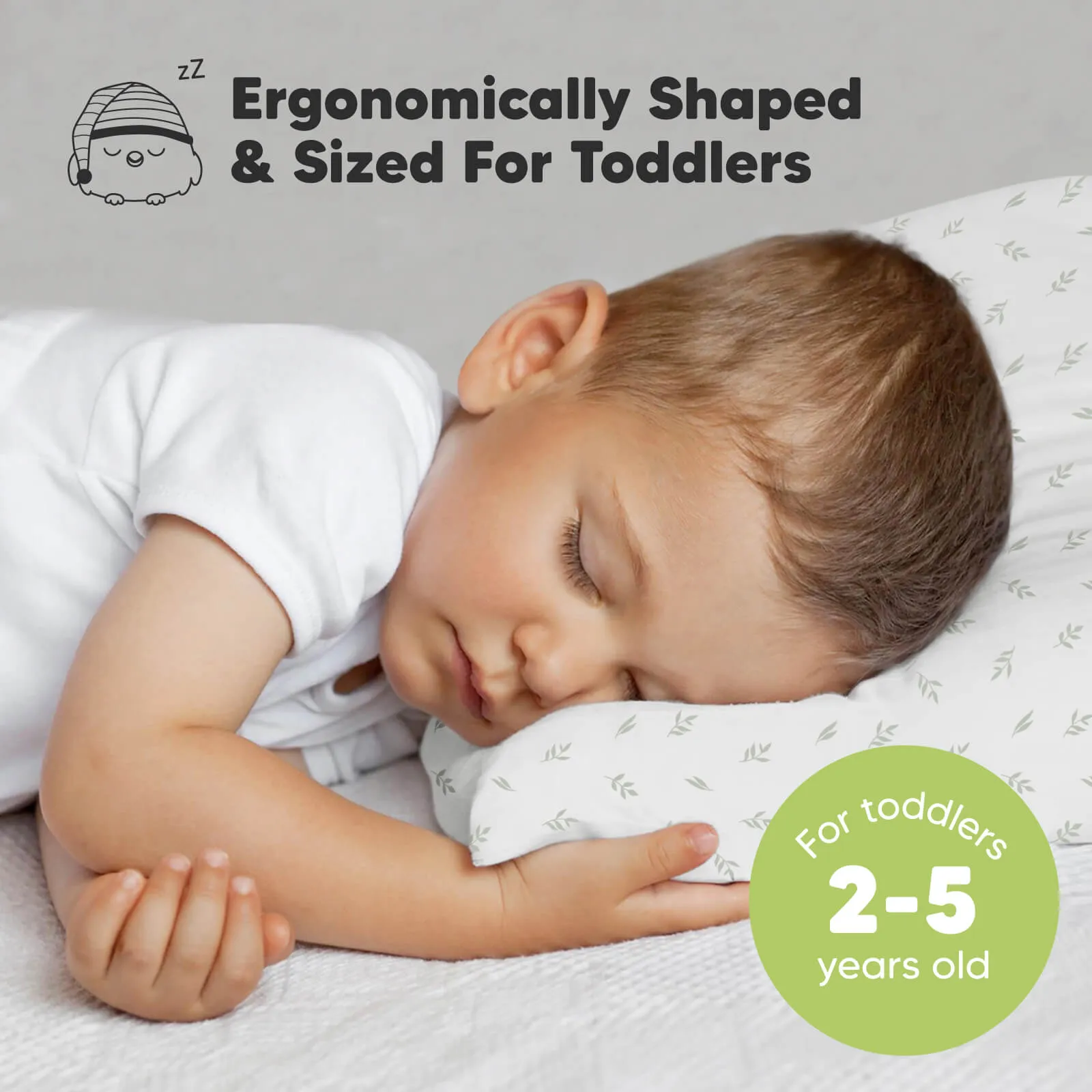 2-Pack Toddler Pillows (Herb)
