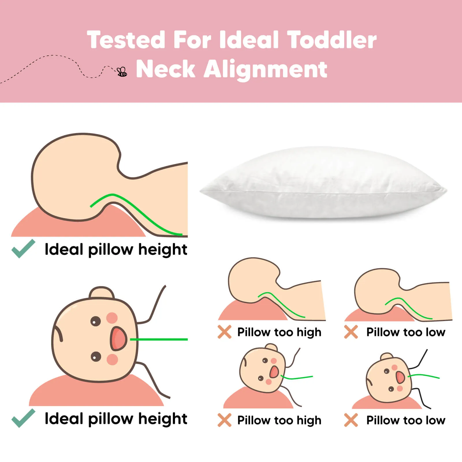 2-Pack Toddler Pillows (Herb)