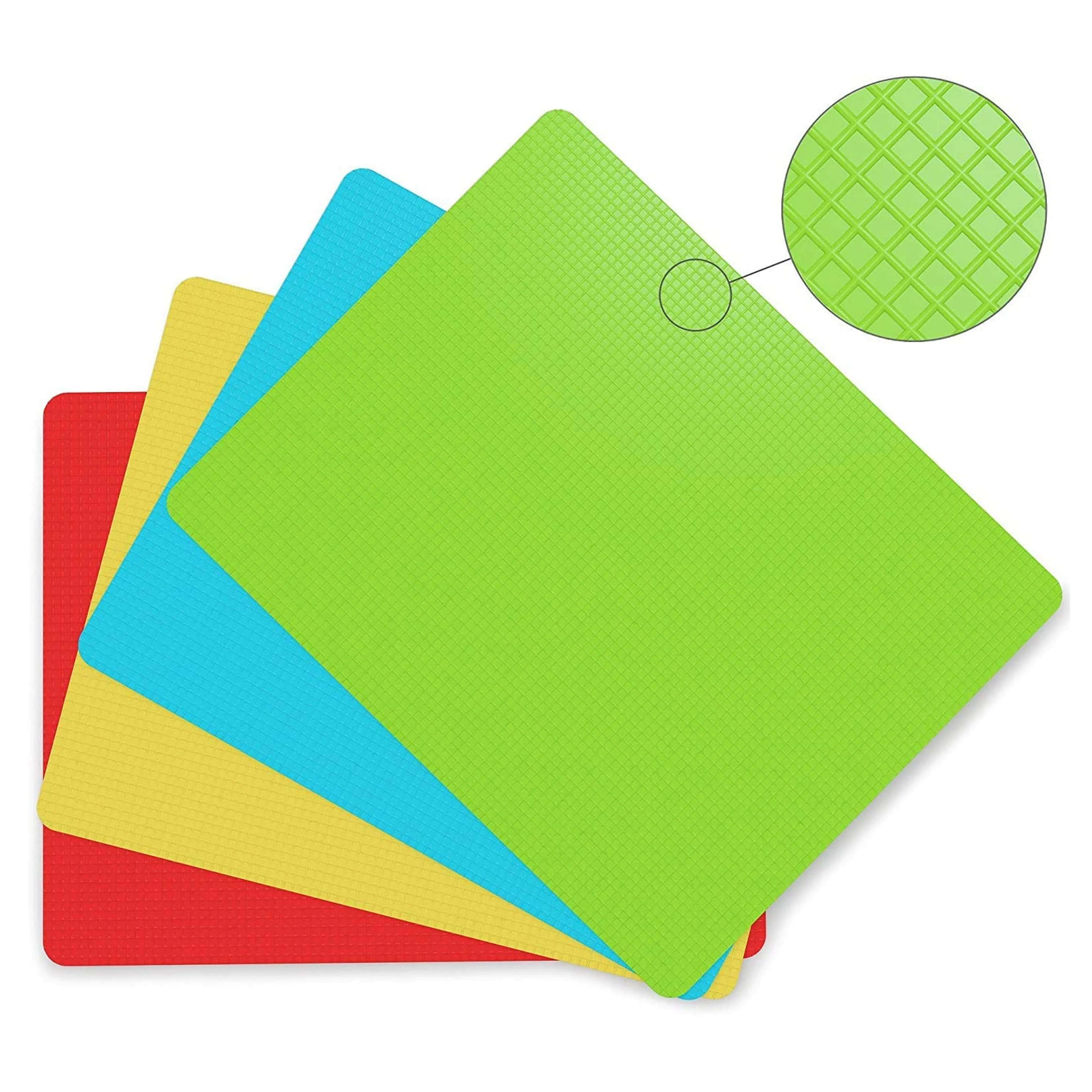 2 Pc Large Flexible Cutting Board Chopping Mat Non Slip Kitchen Tools Assorted