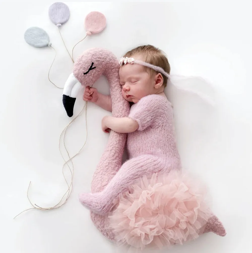 Babymoon Flamingo Posing Pillow | Photoshoot Prop | Posing Aids | Pink
