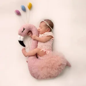 Babymoon Flamingo Posing Pillow | Photoshoot Prop | Posing Aids | Pink