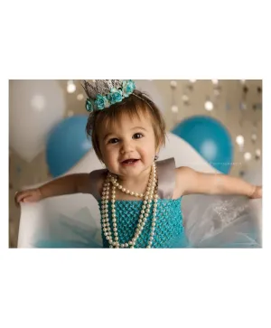 Babymoon Pearl Necklace (74cm) For Baby Girls Photography Shoot Props - White