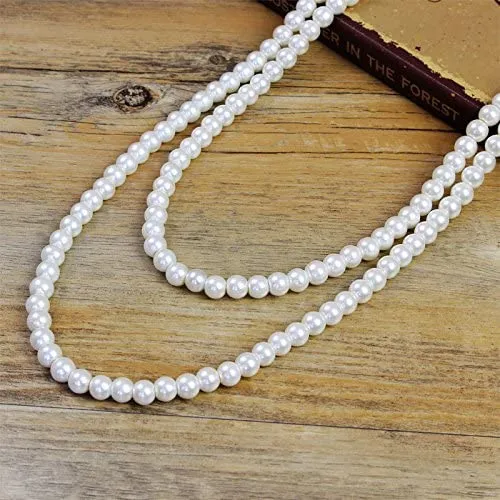 Babymoon Pearl Necklace (74cm) For Baby Girls Photography Shoot Props - White