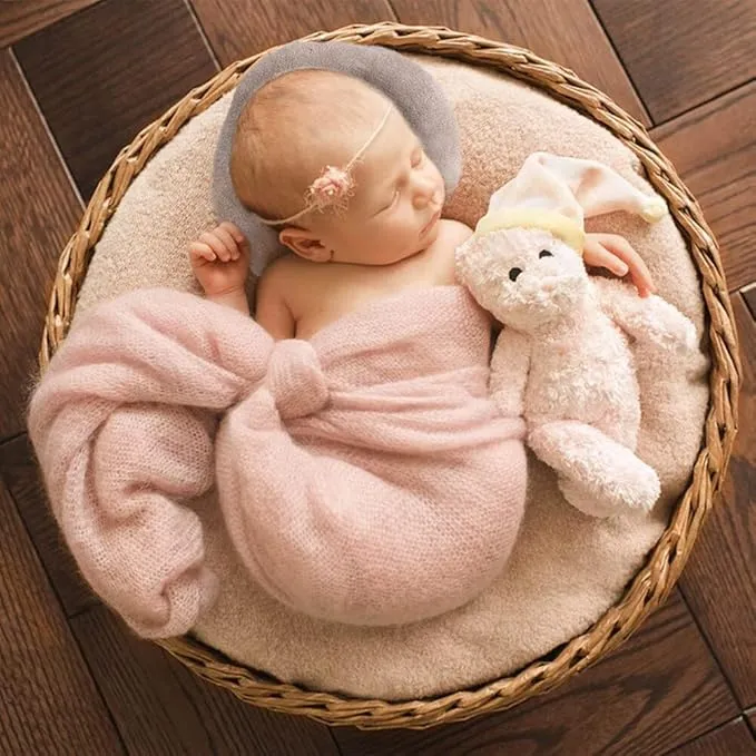 Babymoon Set of 2 Round Head Baby Posing Pillow | Baby Photoshoot Props | Posing Aids