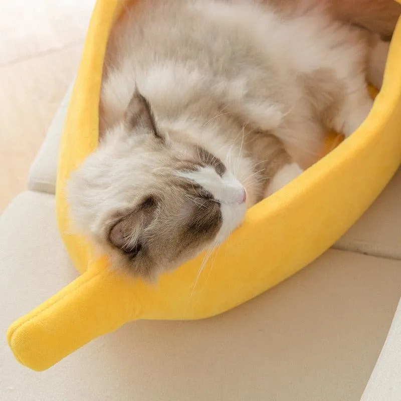 Banana Shaped Cat Bed