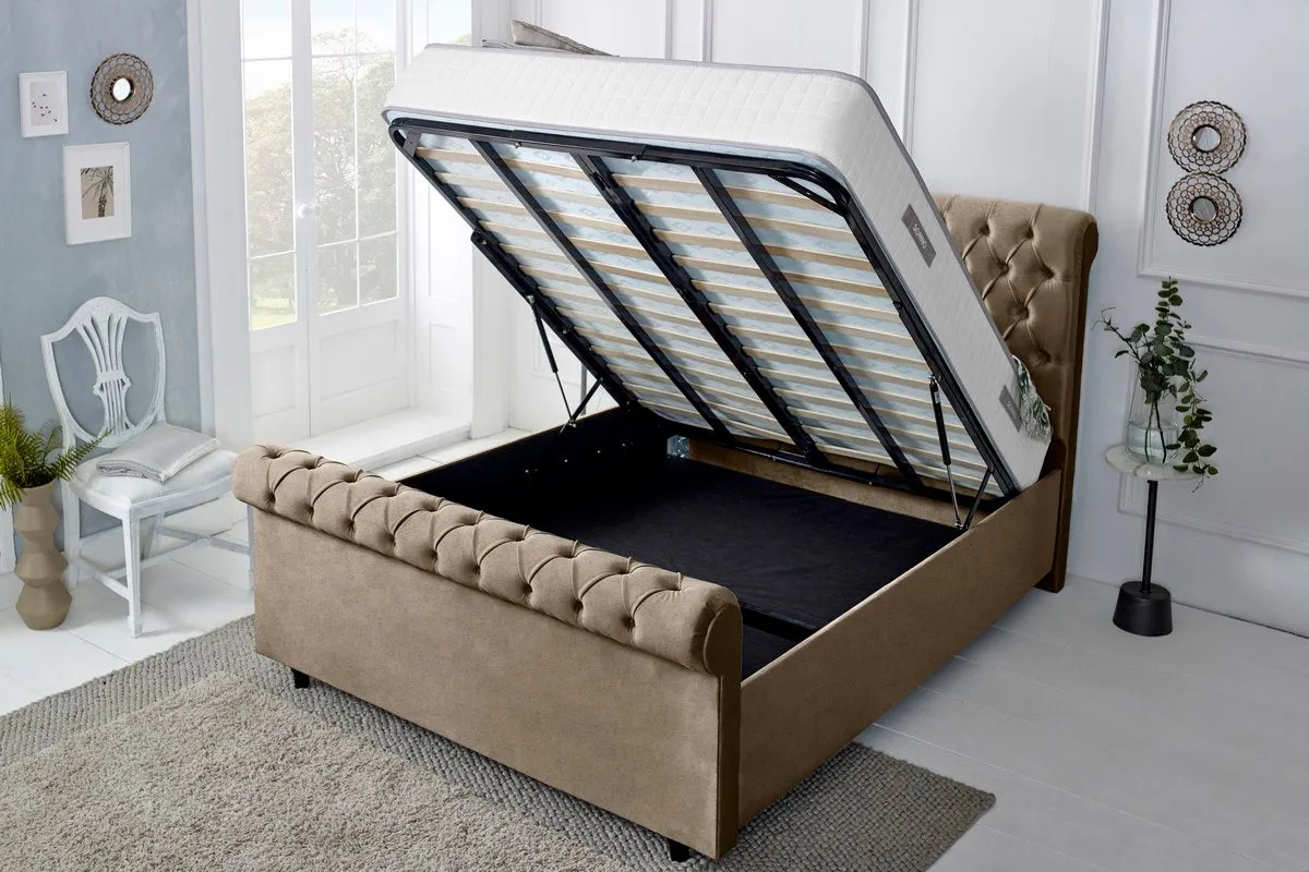 Berlin Upholstered Ottoman Bed