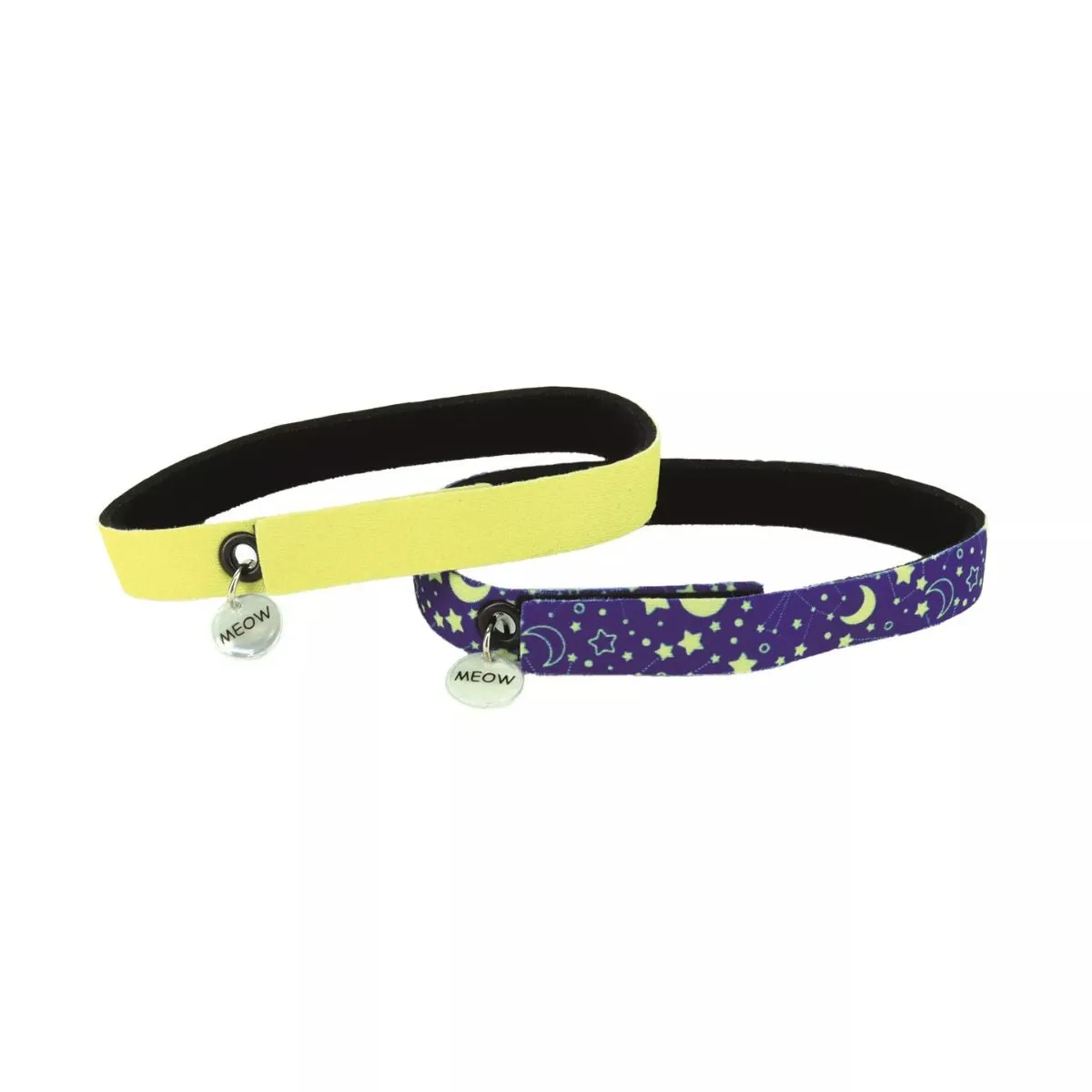 Coastal ElastaCat FlexFit Cat Collar 2Pk Stars and Yellow