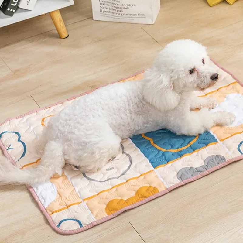 Eco-Friendly Non-Slip Washable Cotton Pet Mat for Dogs and Cats