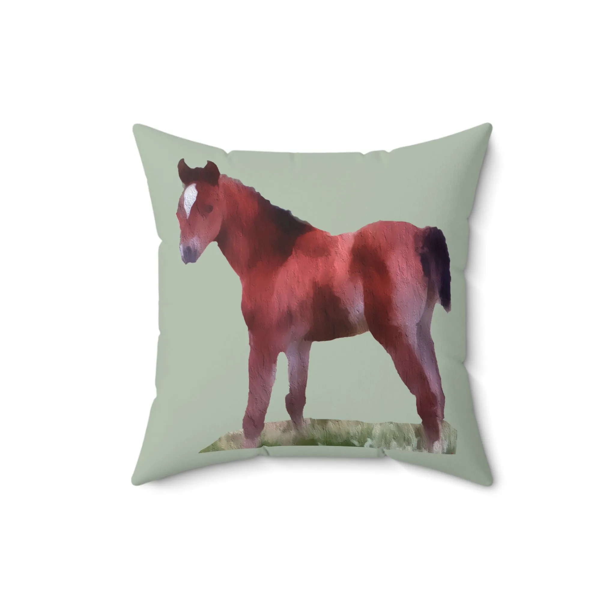 Horse 'Contata' Spun Polyester Throw Pillow