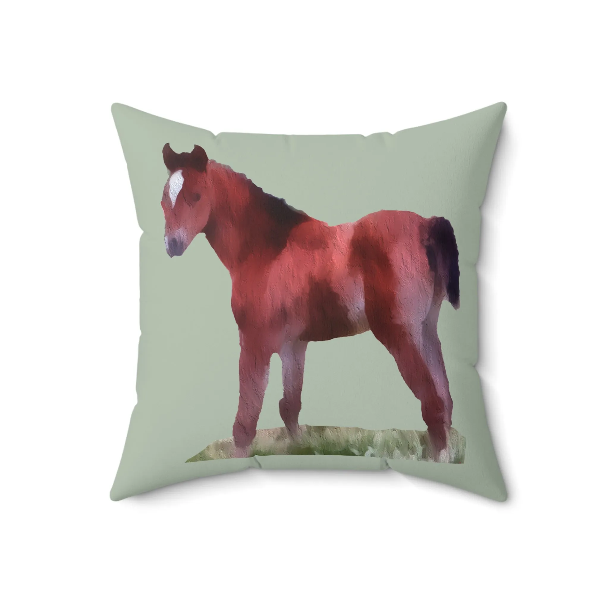 Horse 'Contata' Spun Polyester Throw Pillow