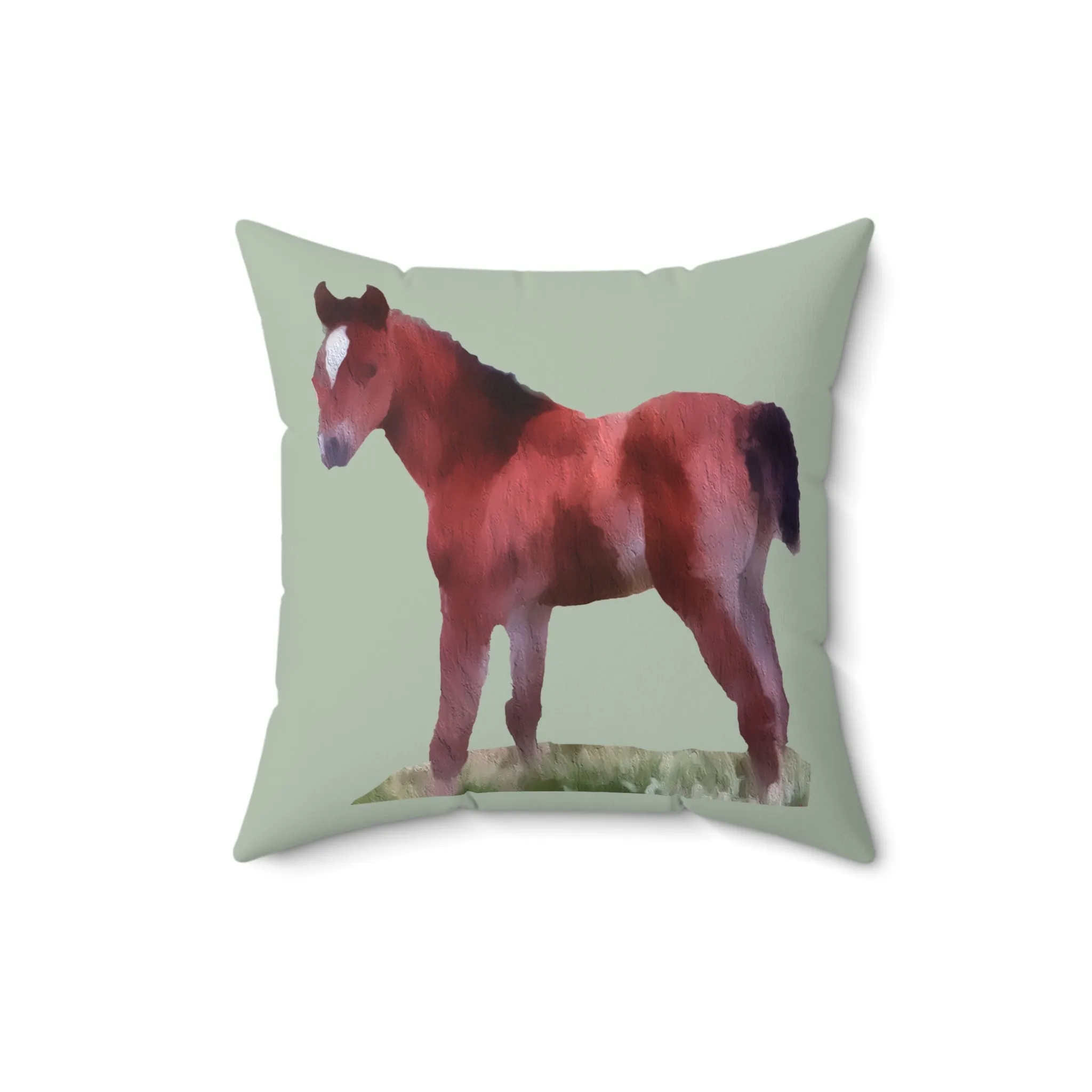 Horse 'Contata' Spun Polyester Throw Pillow