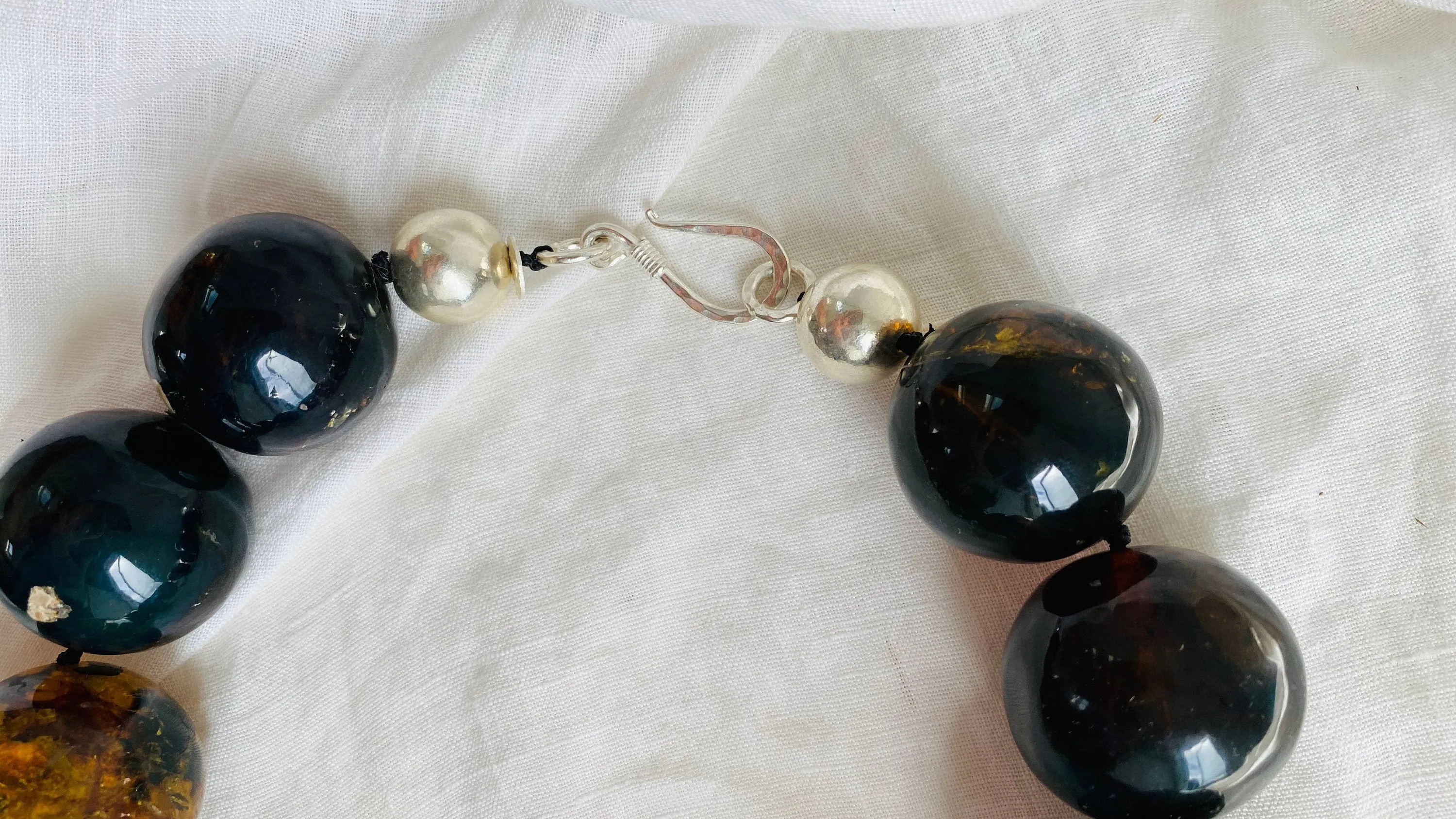Huge Amber Necklace. Graduated Spheres. Dramatic and Gorgeous!
