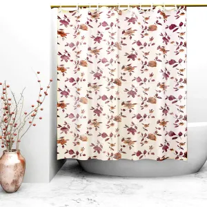 Kuber Industries Shower Curtain & Bathmat Set | Non-Slip Bath mats for Bathroom | Easy-Slide Curtains | Polyester Curtain or Bathmat for Bath Décor | YX0152-3T | 6 Pcs Set | Multicolor