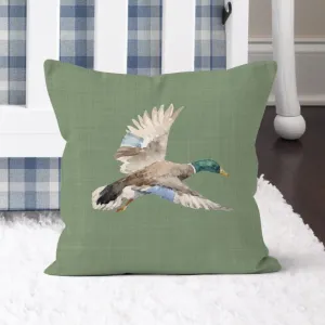 Mallard Duck Hunting Nursery Pillow