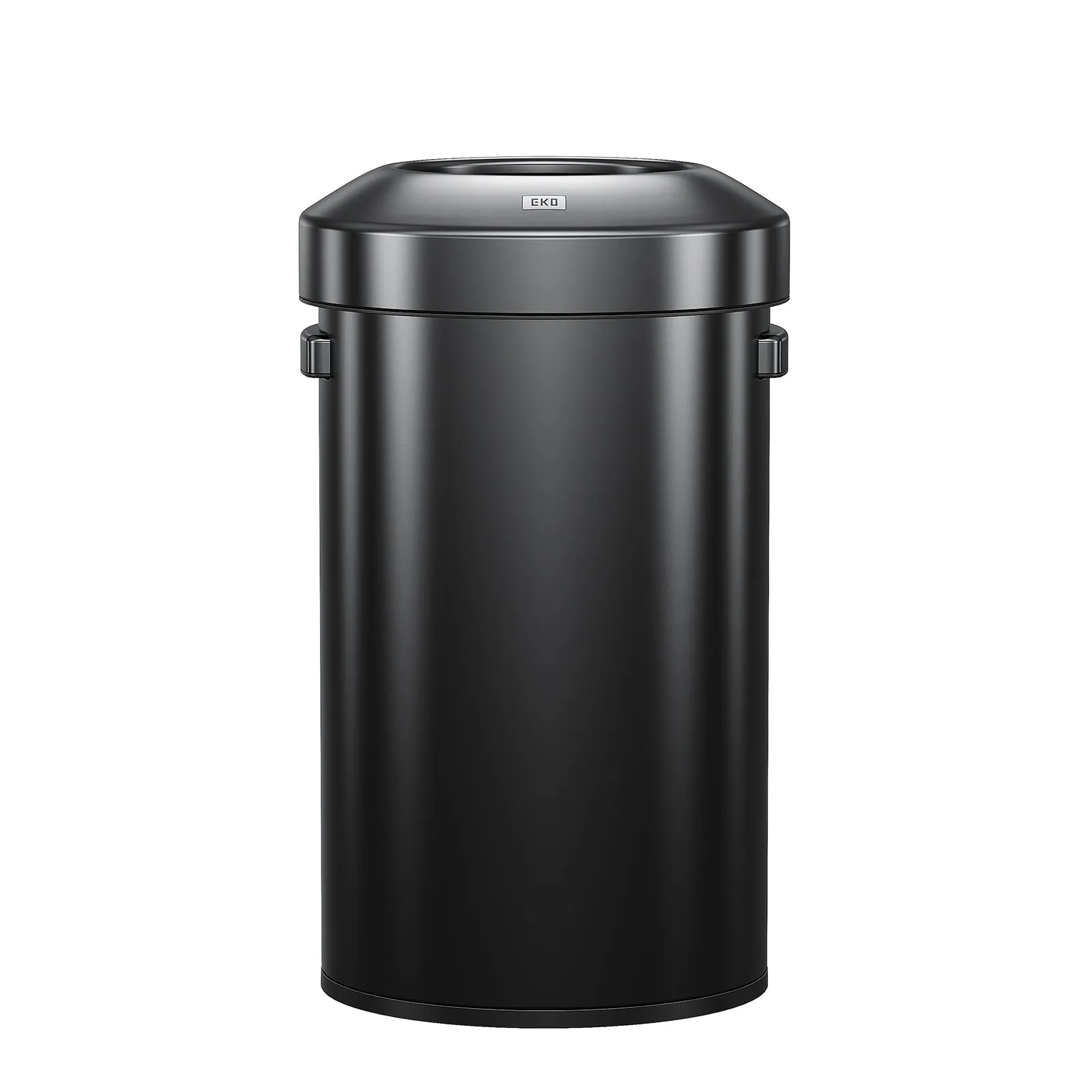 Urban Round Open Top Can Commercial Grade - 60L / 16 Gal- Black Stainless Steel