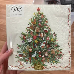 Vintage Christmas Tree Lunch Napkin