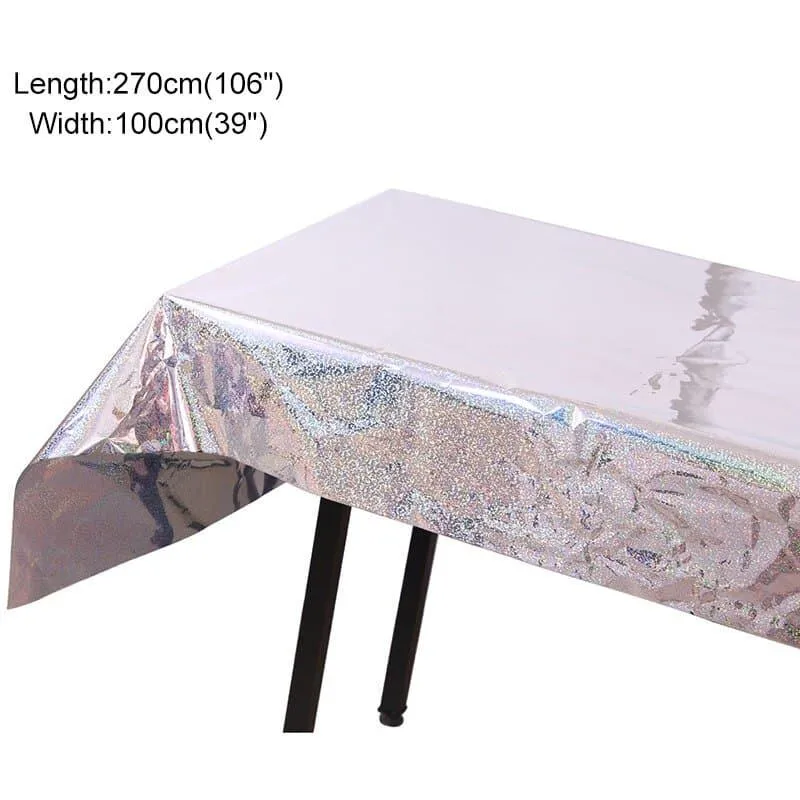 Waterproof Party Glitter Disposable Table Cloth