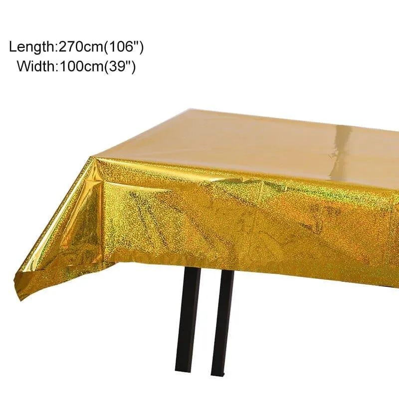 Waterproof Party Glitter Disposable Table Cloth