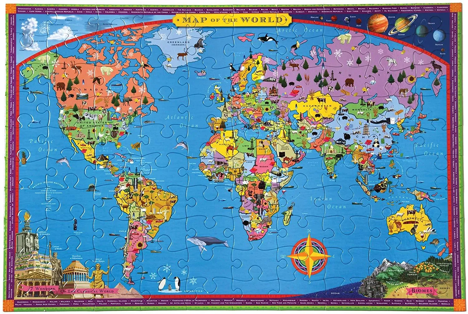 World Map 100 Piece Puzzle